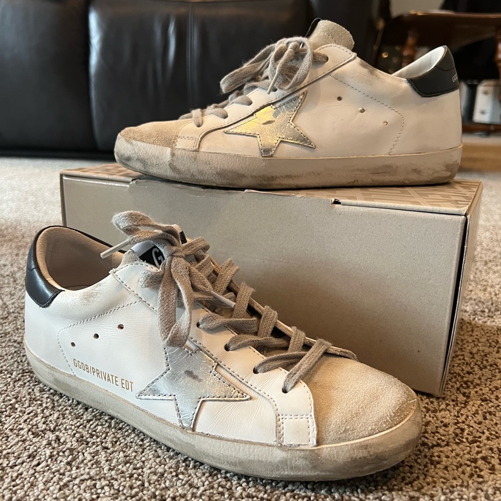 Women’s Golden Goose Super-Star Low Top Sneaker. Size 37.